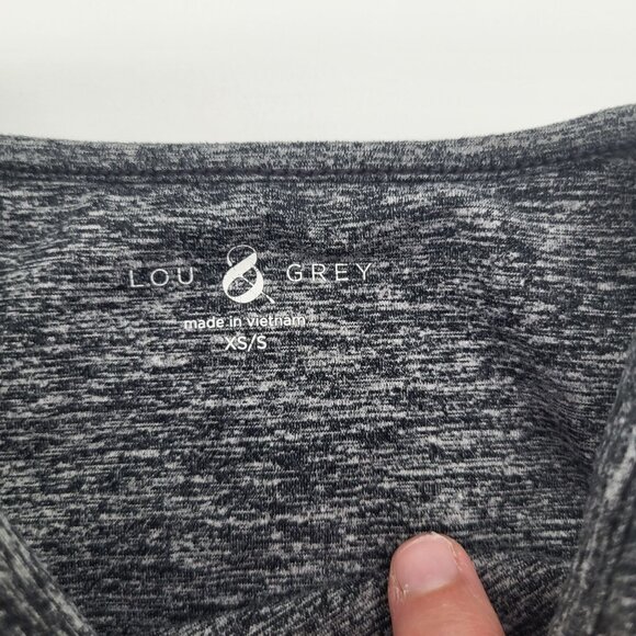 Lou & Grey Women's XS/S Space Dye Black Gray White Sports Bra Athleisure Yoga - Picture 4 of 8